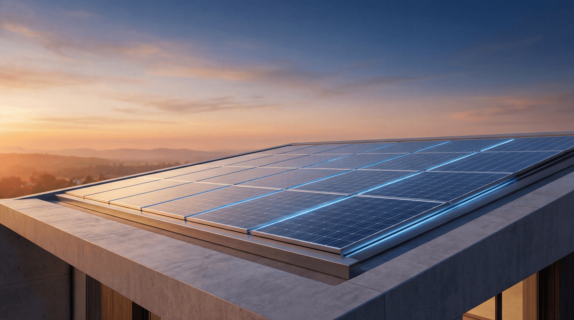 Paneles solares SolarPro al atardecer en Chile